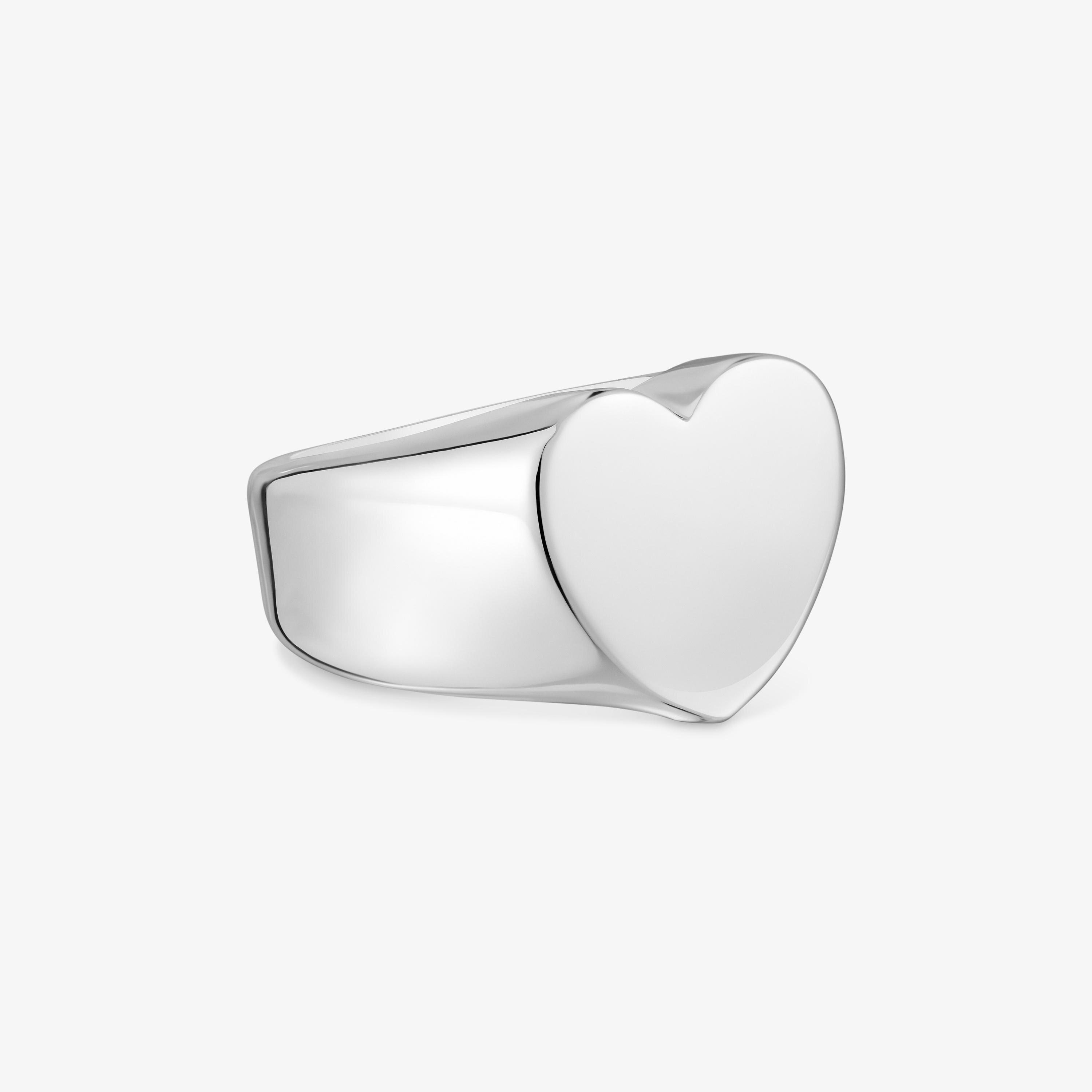 Silver heart Signet ring Sweet Dolls