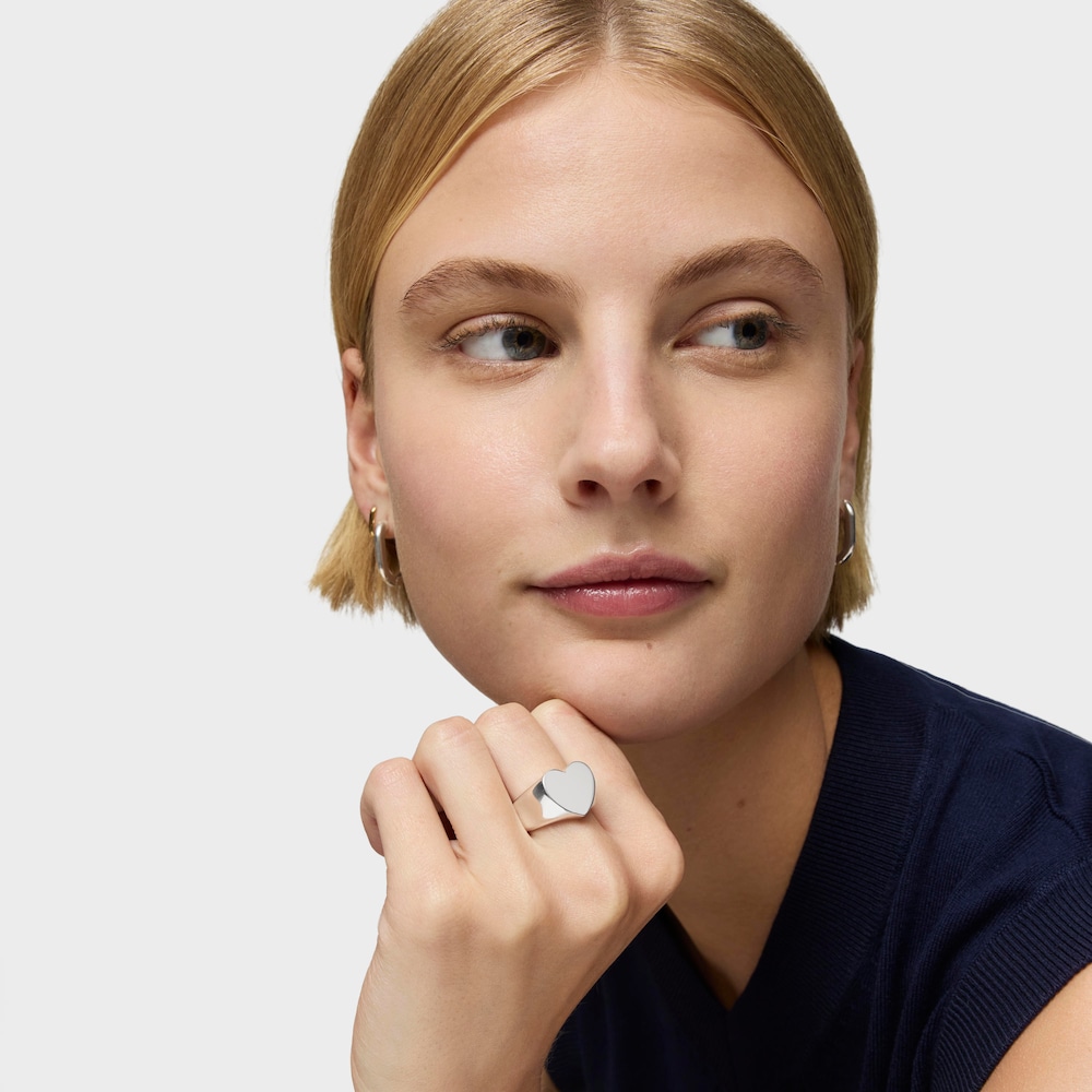 Anell segell de plata cor Sweet Dolls