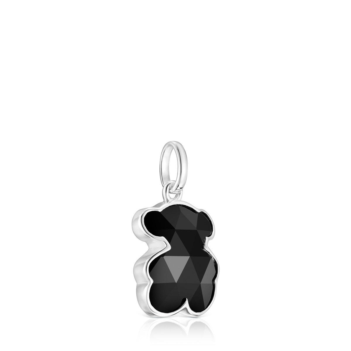 Small silver Pendant with onyx bear charm TOUS Icon Color image number 1