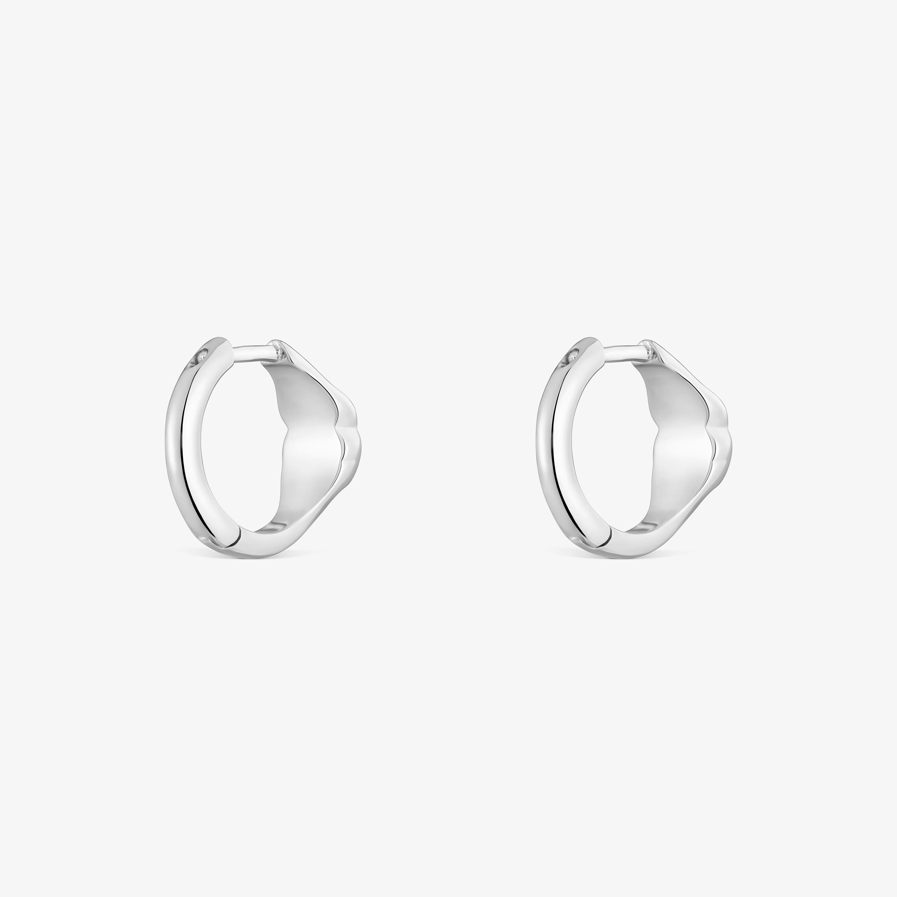 mm silver Hoop earrings with onyx bear motif TOUS Icon Color