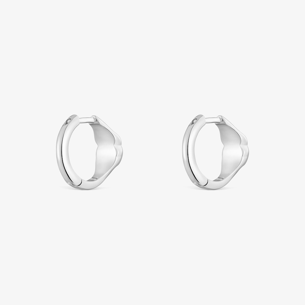 10&nbsp;mm strieborn&eacute; Obručov&eacute; n&aacute;u&scaron;nice s&nbsp;&oacute;nyxov&yacute;m mot&iacute;vom medved&iacute;ka TOUS Icon Color