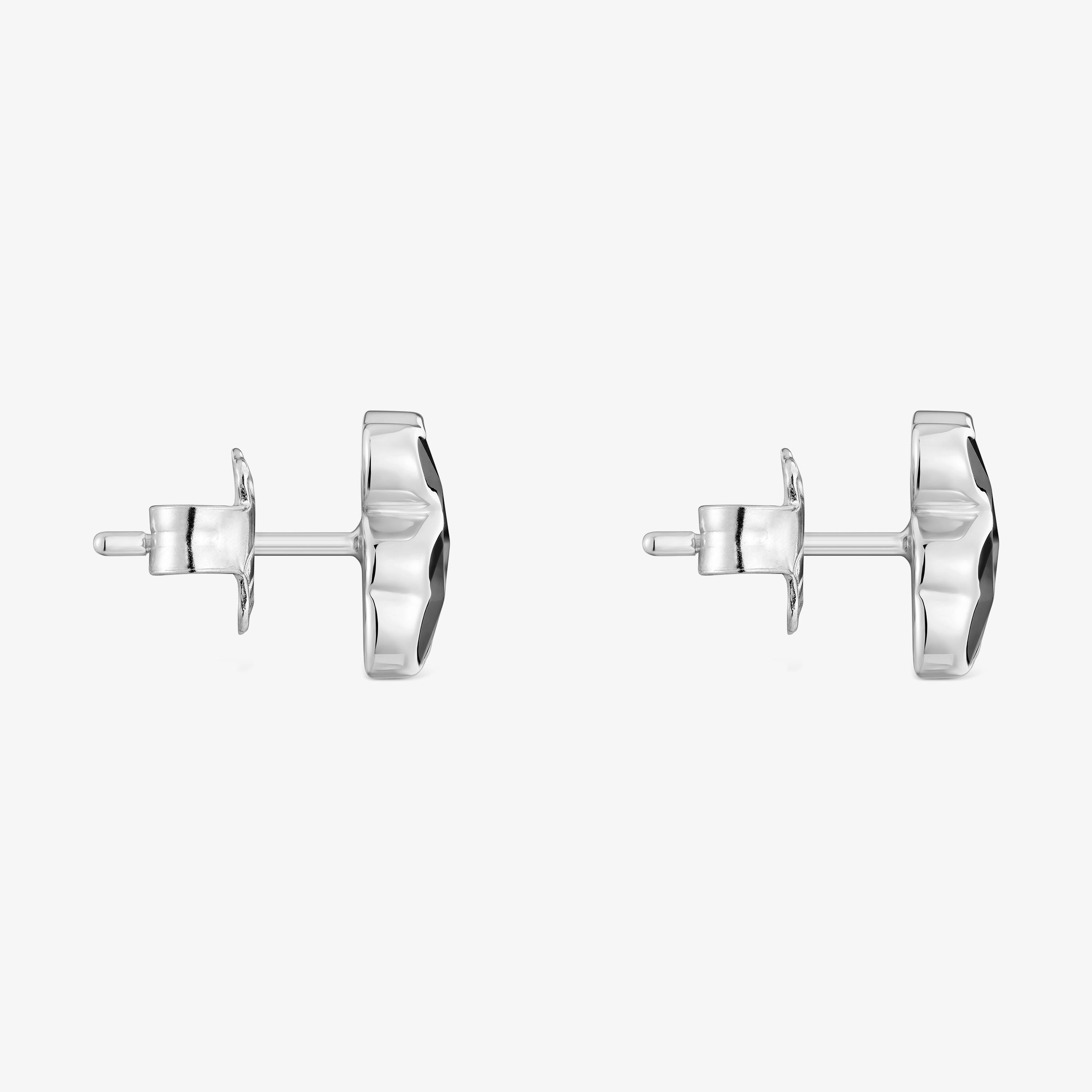 mm silver and onyx bear Earrings TOUS Icon Color