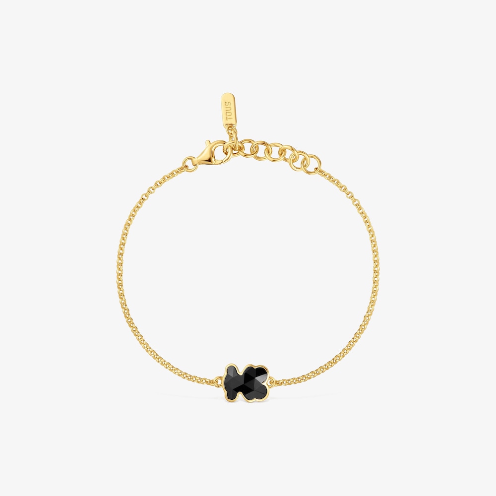 Bracciale a catena in argento placcato oro 18&nbsp;kt con motivo a orsetto TOUS Icon Color