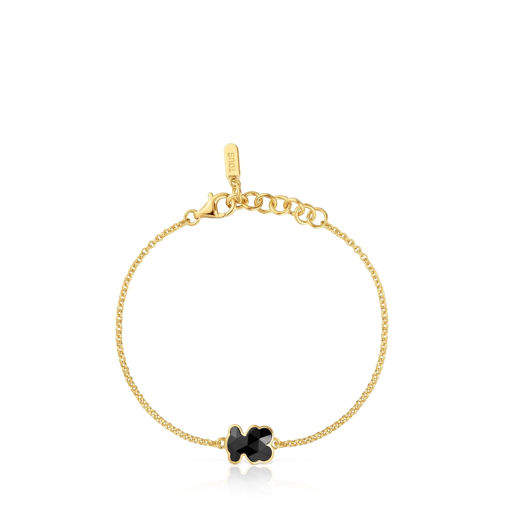 18kt gold plating over silver chain Bracelet with bear motif TOUS Icon Color