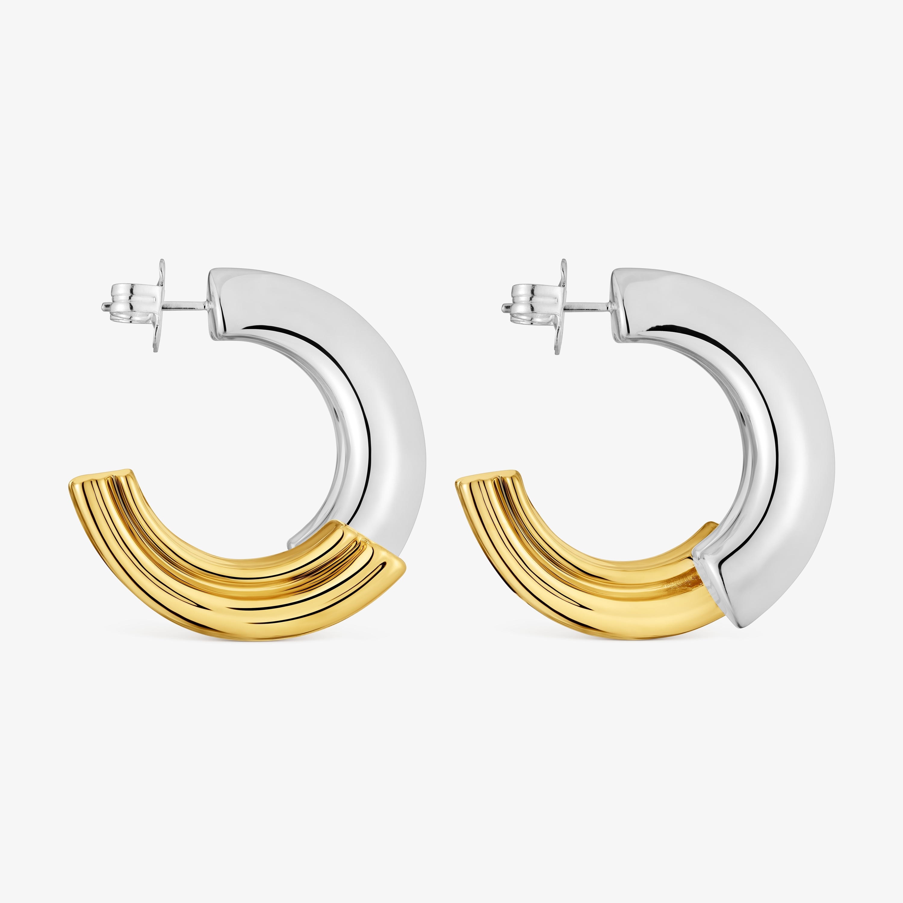 Two-tone long Hoop earrings with bear motif TOUS 1950