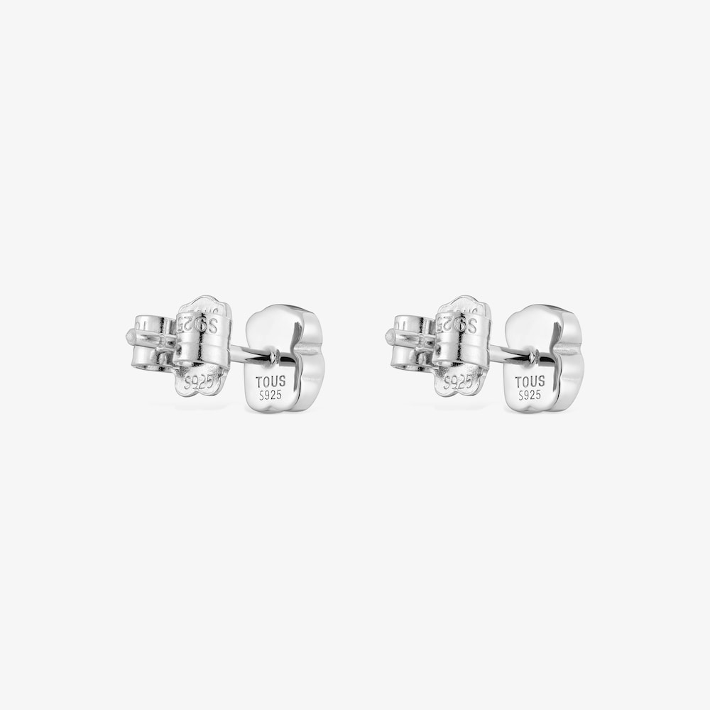 Kolczyki 6 mm ze srebra z misiem z onyksu TOUS Icon Color