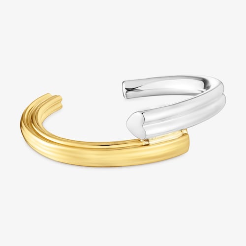 Szeroka dwukolorowa bransoleta z motywami misia i serca TOUS 1950