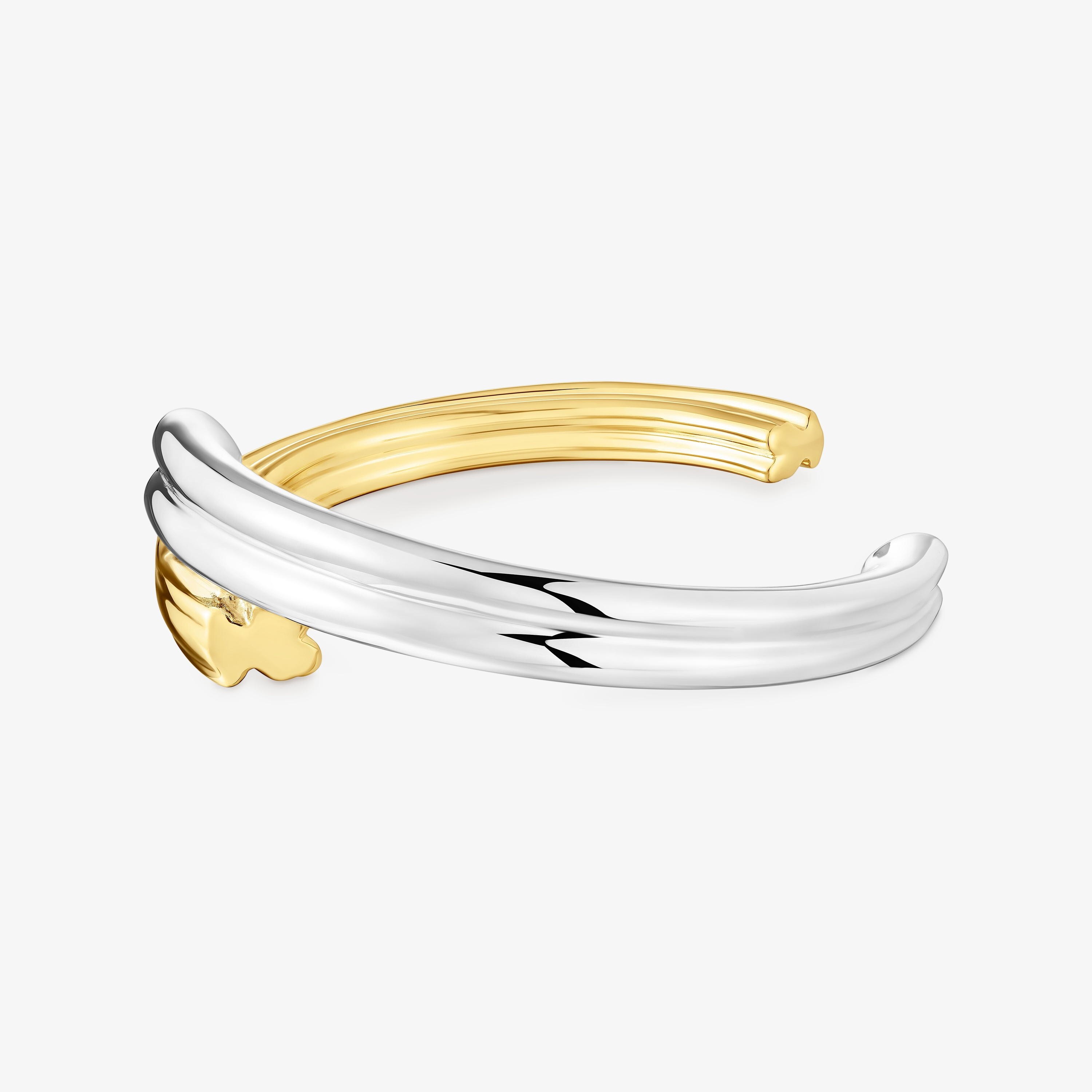 Wide two-tone Bangle with bear and heart motifs TOUS 1950