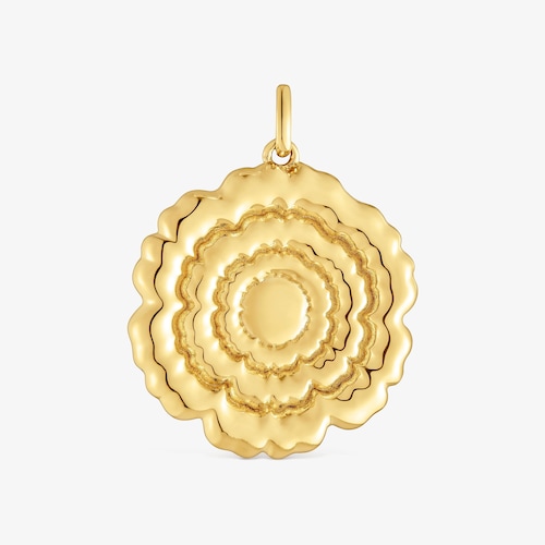 Dije flor con ba&ntilde;o de oro 18 kt sobre plata Cachito M&iacute;o