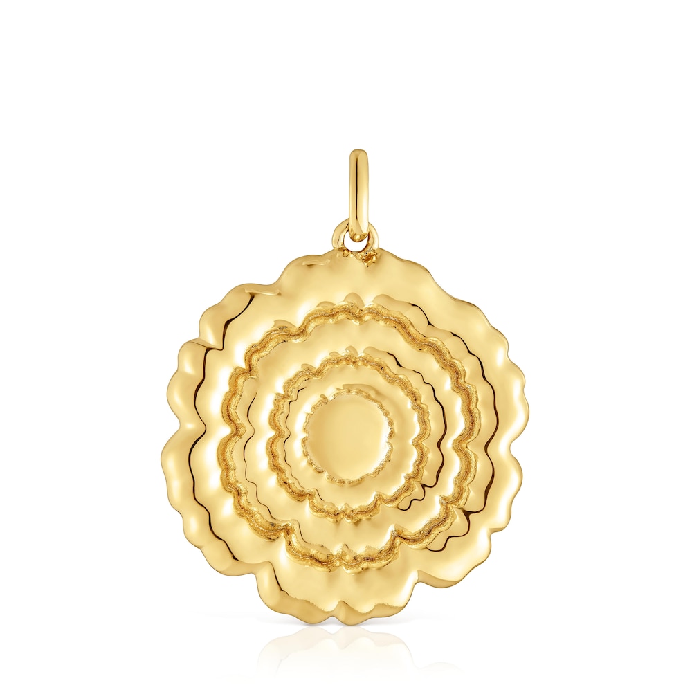 Dije flor con baño de oro 18 kt sobre plata Cachito Mío image number 0