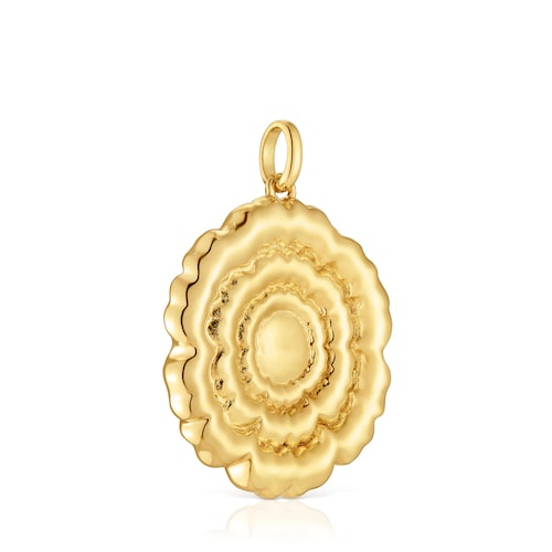 Dije flor con baño de oro 18 kt sobre plata Cachito Mío