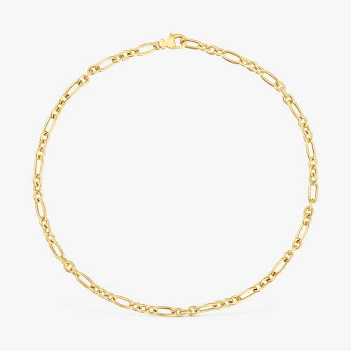 Collaret curt anelles amb bany d'or 18 kt sobre plata Sweet Dolls