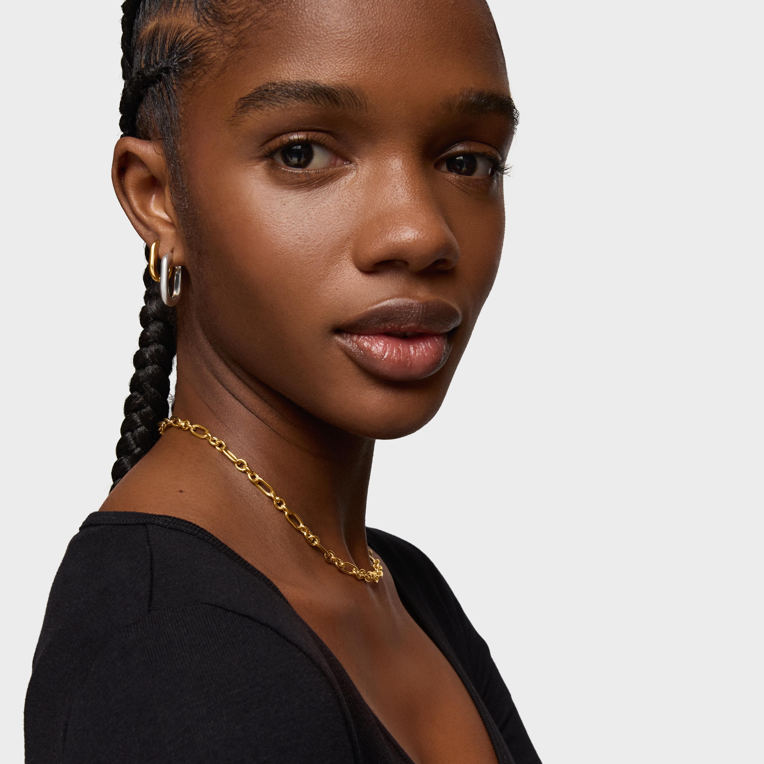 Short 18K gold vermeil Ring Necklace Sweet Dolls