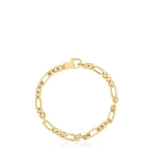 Pulsera cadena anillas con baño de oro 18 kt sobre plata Sweet Dolls