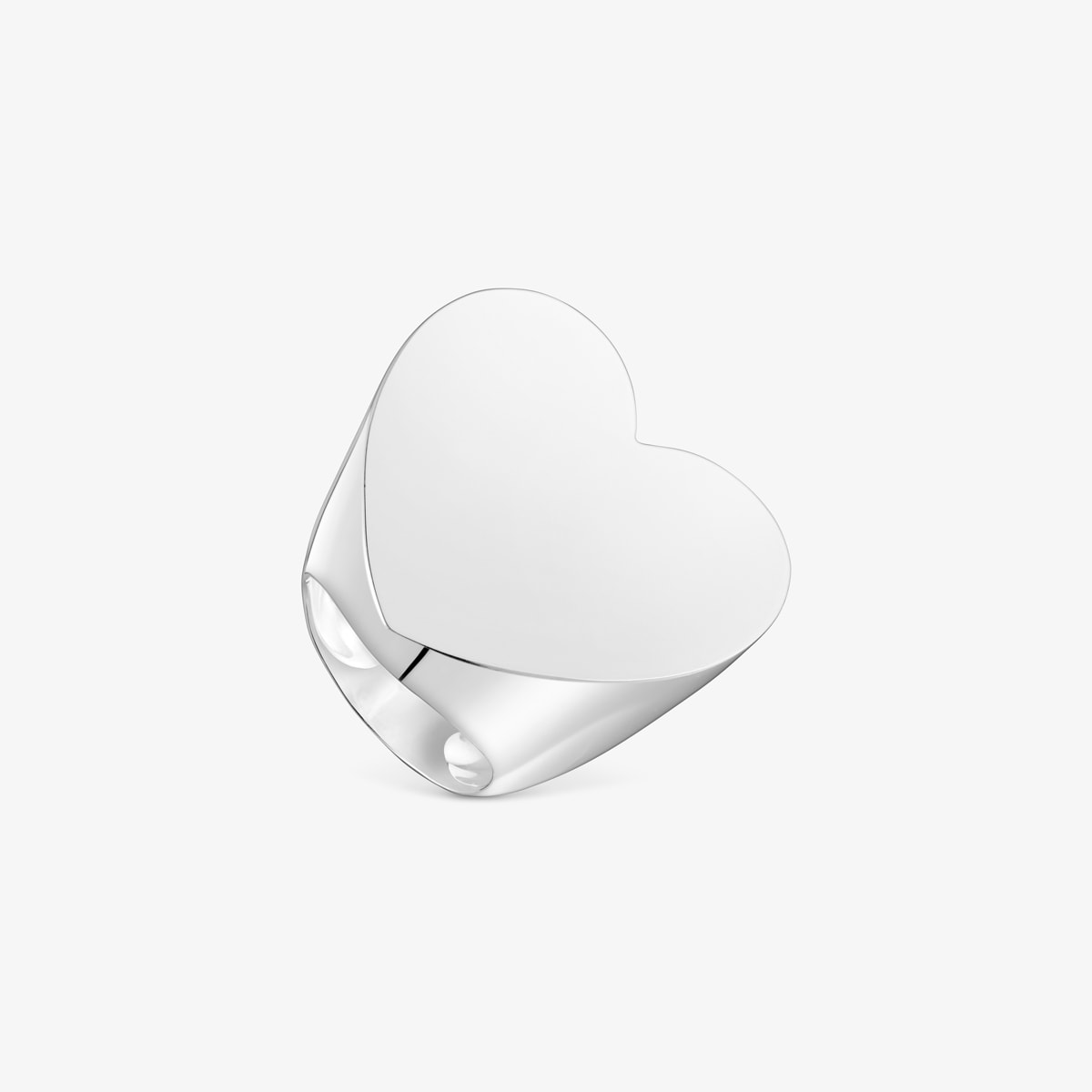 Tous - Anillo Sello Grande De Plata Corazón Sweet Dolls Talla 10