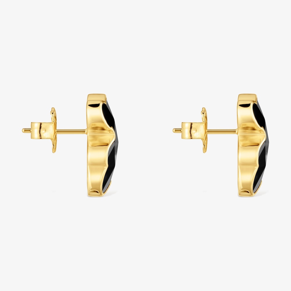 16&nbsp;mm N&aacute;u&scaron;nice s&nbsp;medved&iacute;kom s&nbsp;18&nbsp;kt pozl&aacute;ten&iacute;m na striebre a&nbsp;&oacute;nyxom TOUS Icon Color