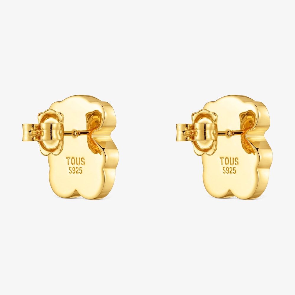 16&nbsp;mm N&aacute;u&scaron;nice s&nbsp;medved&iacute;kom s&nbsp;18&nbsp;kt pozl&aacute;ten&iacute;m na striebre a&nbsp;&oacute;nyxom TOUS Icon Color