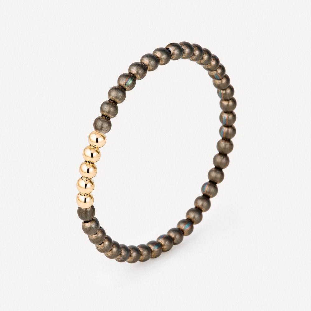 Titanium and gold elasticated Bracelet TOUS ATELIER