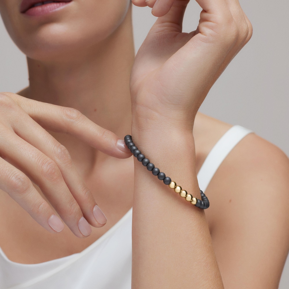 Titanium and gold elasticated Bracelet TOUS ATELIER