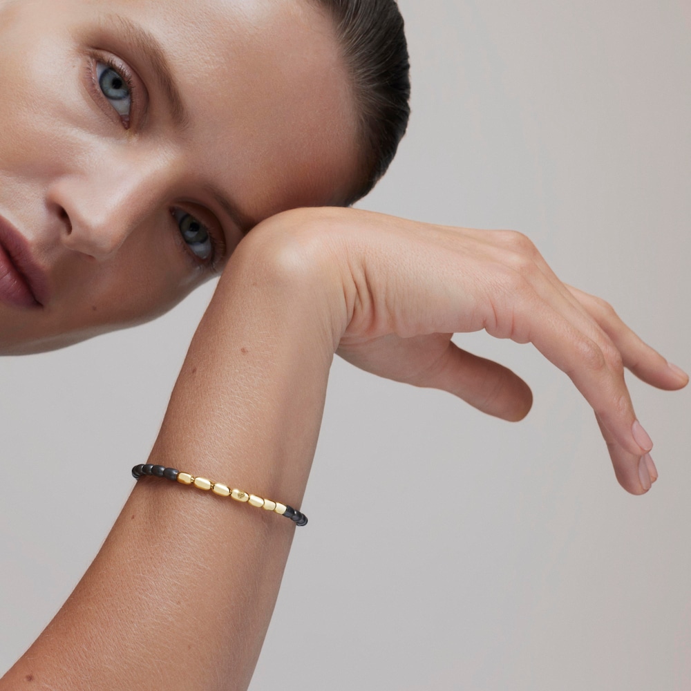 Titanium and gold elasticated Bracelet TOUS ATELIER