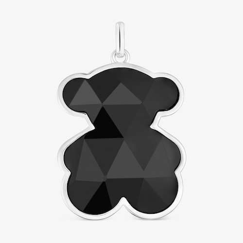 Pingente grande em prata e motivo urso em &oacute;nix TOUS Icon Color