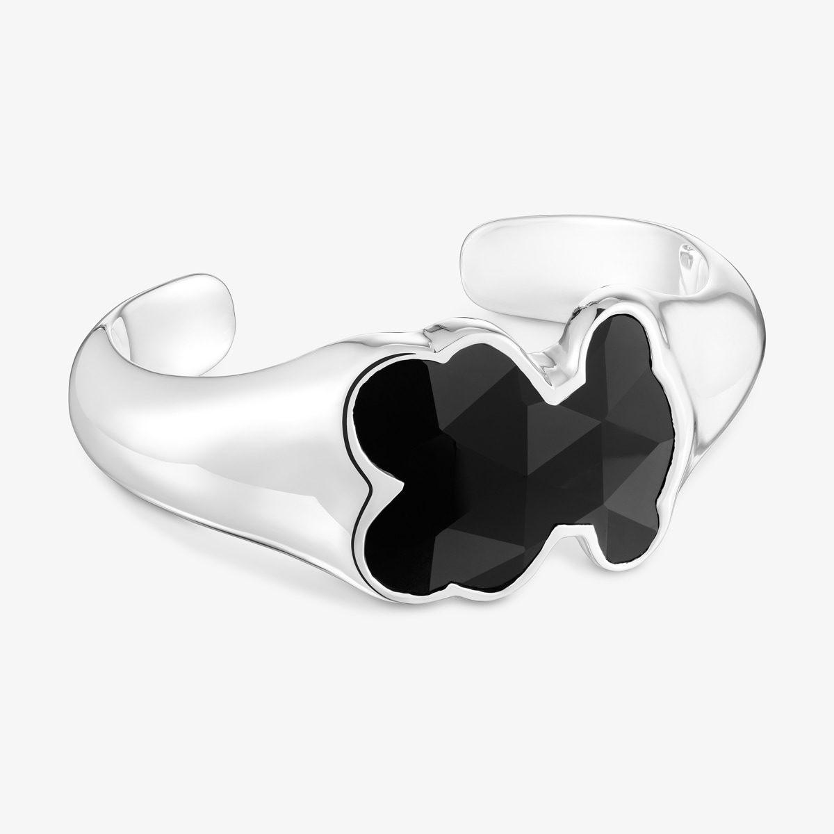 Tous - Pulsera Esclava De Plata Y Motivo Oso En Ónix 34 Mm Icon Color - Negro