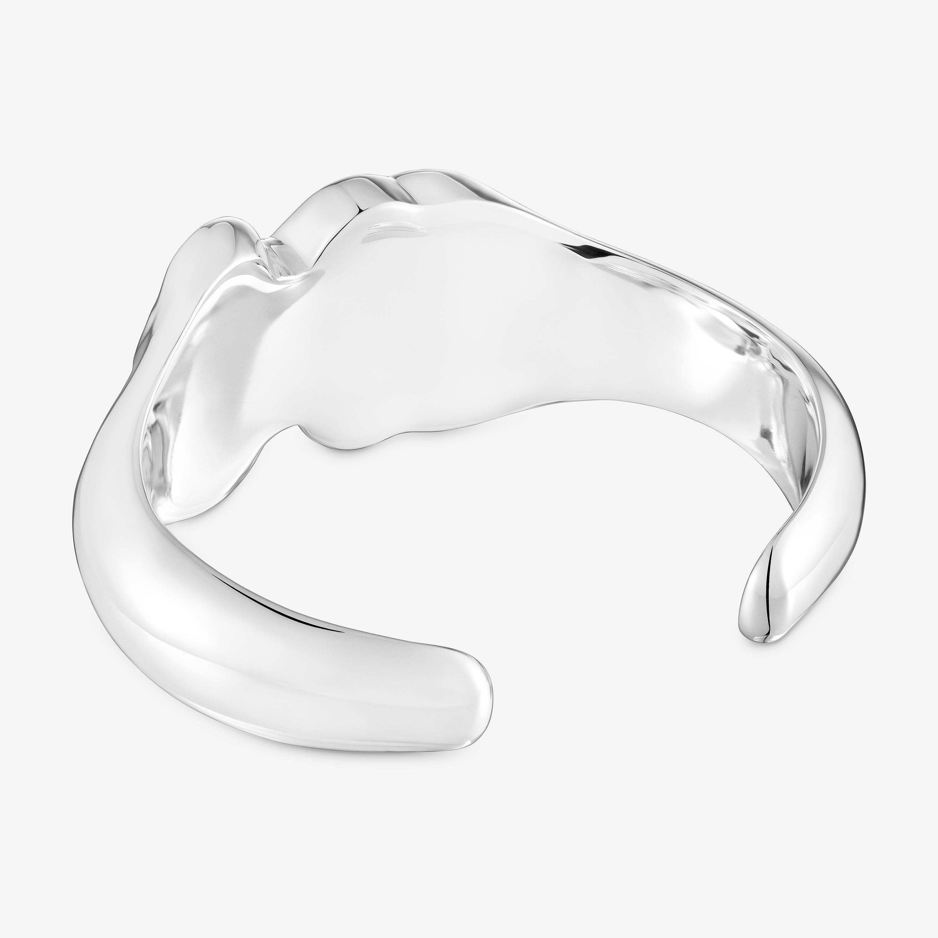 Silver Bangle with 34mm bear motif onyx TOUS Icon Color