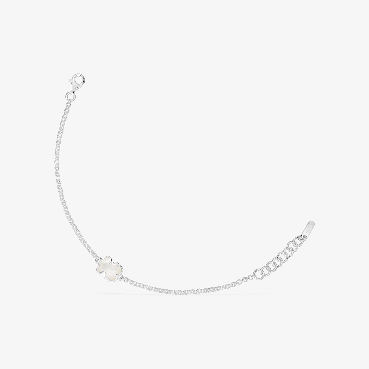 Tous - Pulsera Cadena De Plata Y Motivo Oso En Nácar Icon Color - Blanco