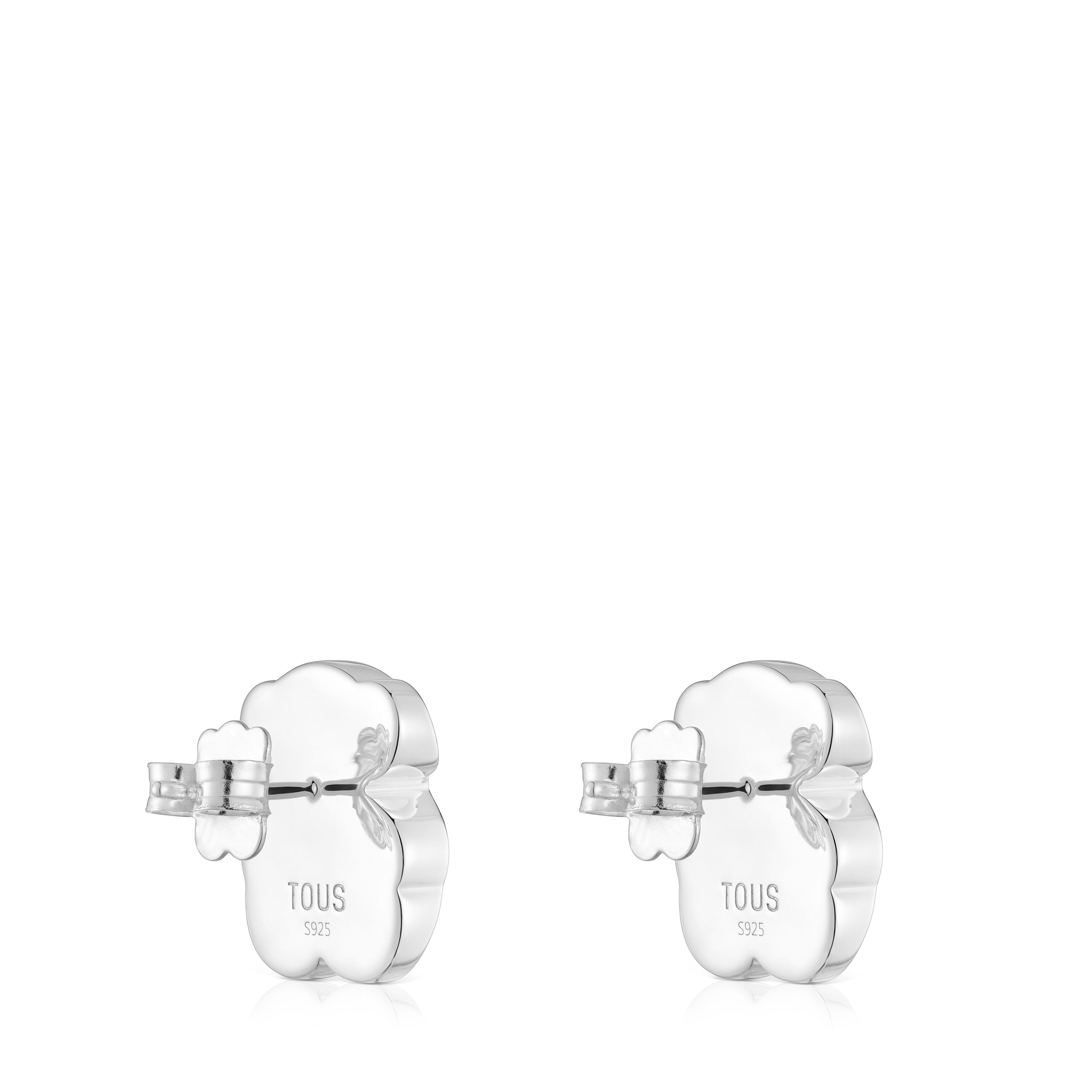 mm silver and mother-of-pearl bear Earrings TOUS Icon Color