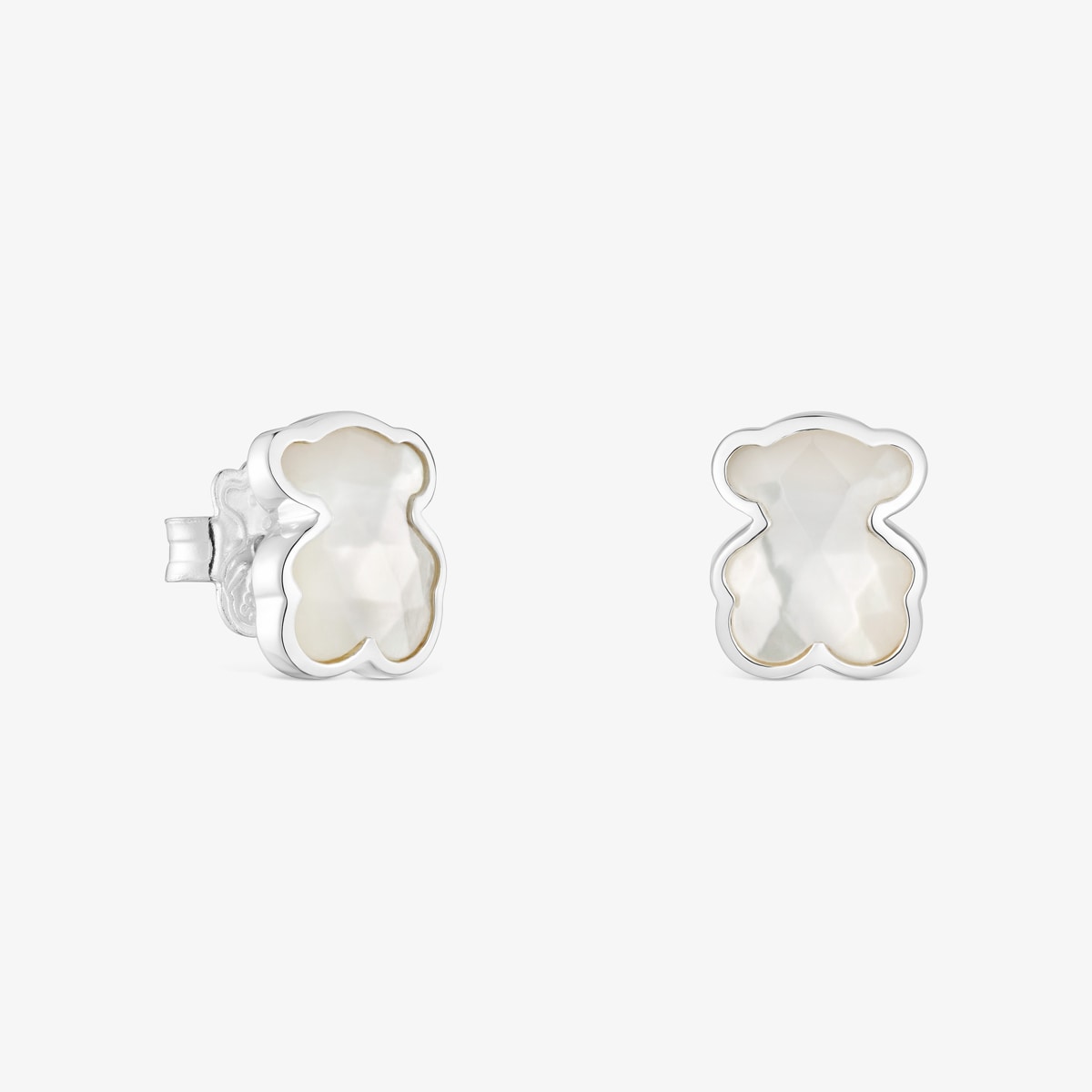 Tous - Pendientes Oso De Plata Y Nácar 10 Mm Icon Color - Blanco