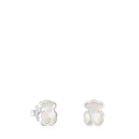 10 mm silver and mother-of-pearl bear Earrings TOUS Icon Color