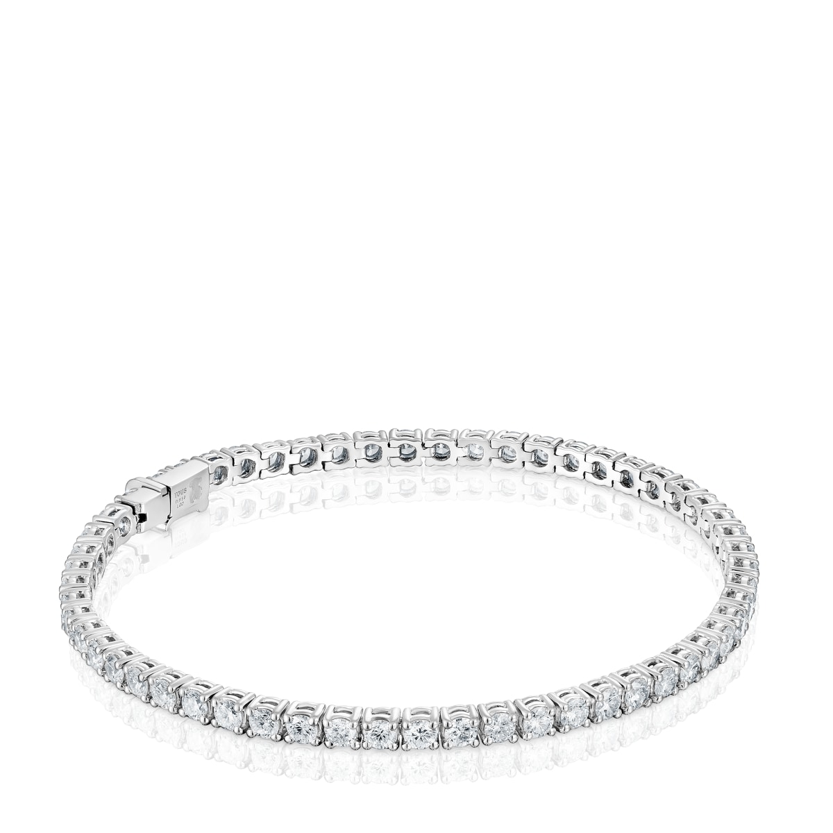 Tous - Pulsera Riviere De Platino Con Diamantes Creados En Laboratorio 4,00 Ct Tous Essentials Lgd - Transparente