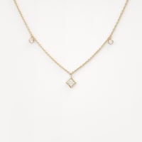 TOUS ATELIER gold choker with diamonds and rhombus detail