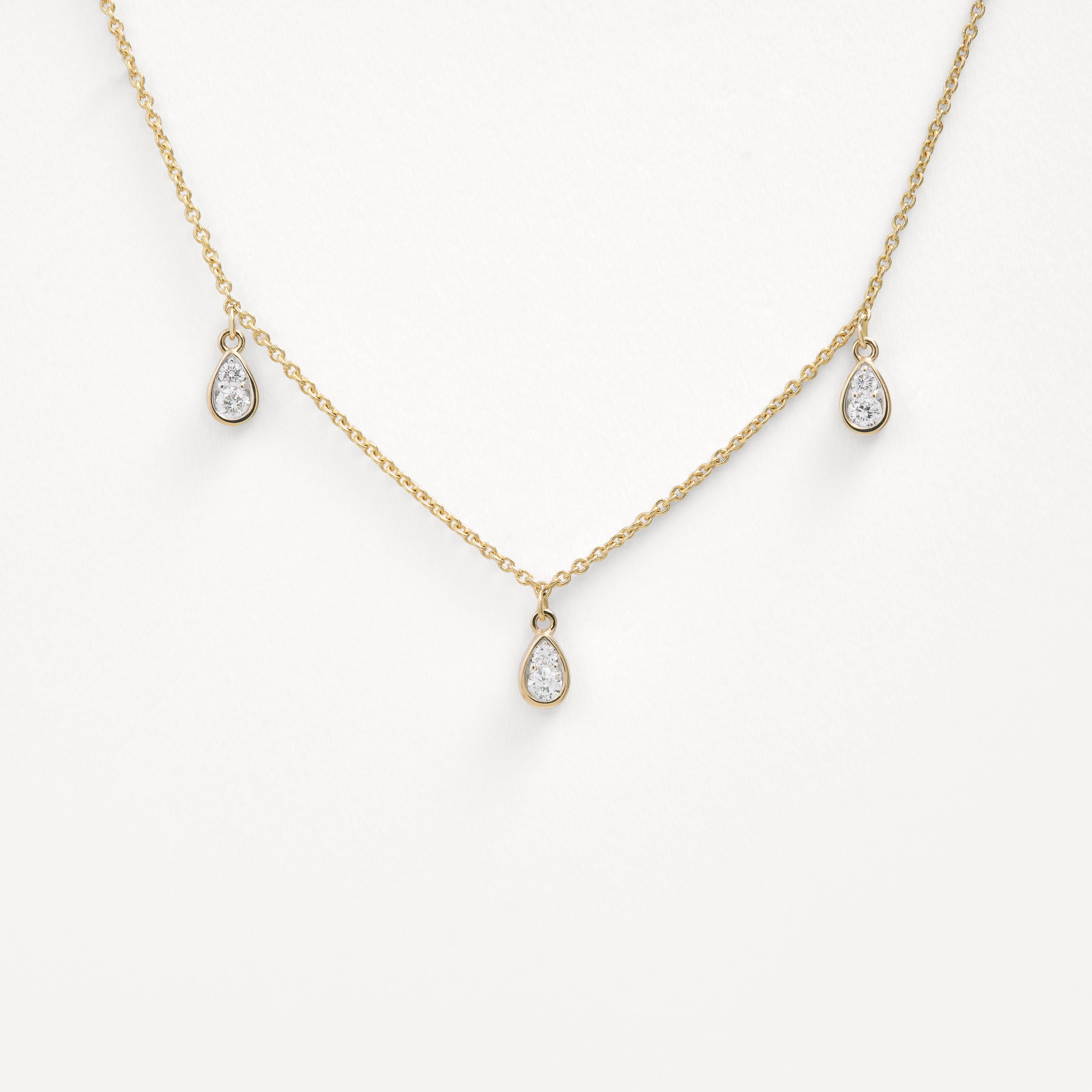 TOUS ATELIER gold choker with teardrop diamonds