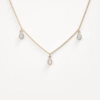 TOUS ATELIER gold choker with teardrop diamonds