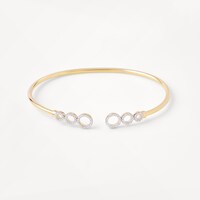 TOUS ATELIER yellow gold bangle with diamonds