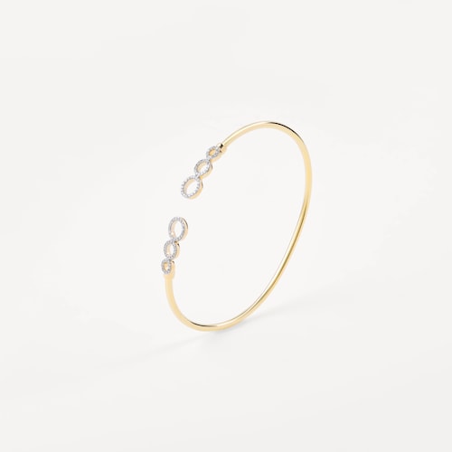 TOUS ATELIER yellow gold bangle with diamonds