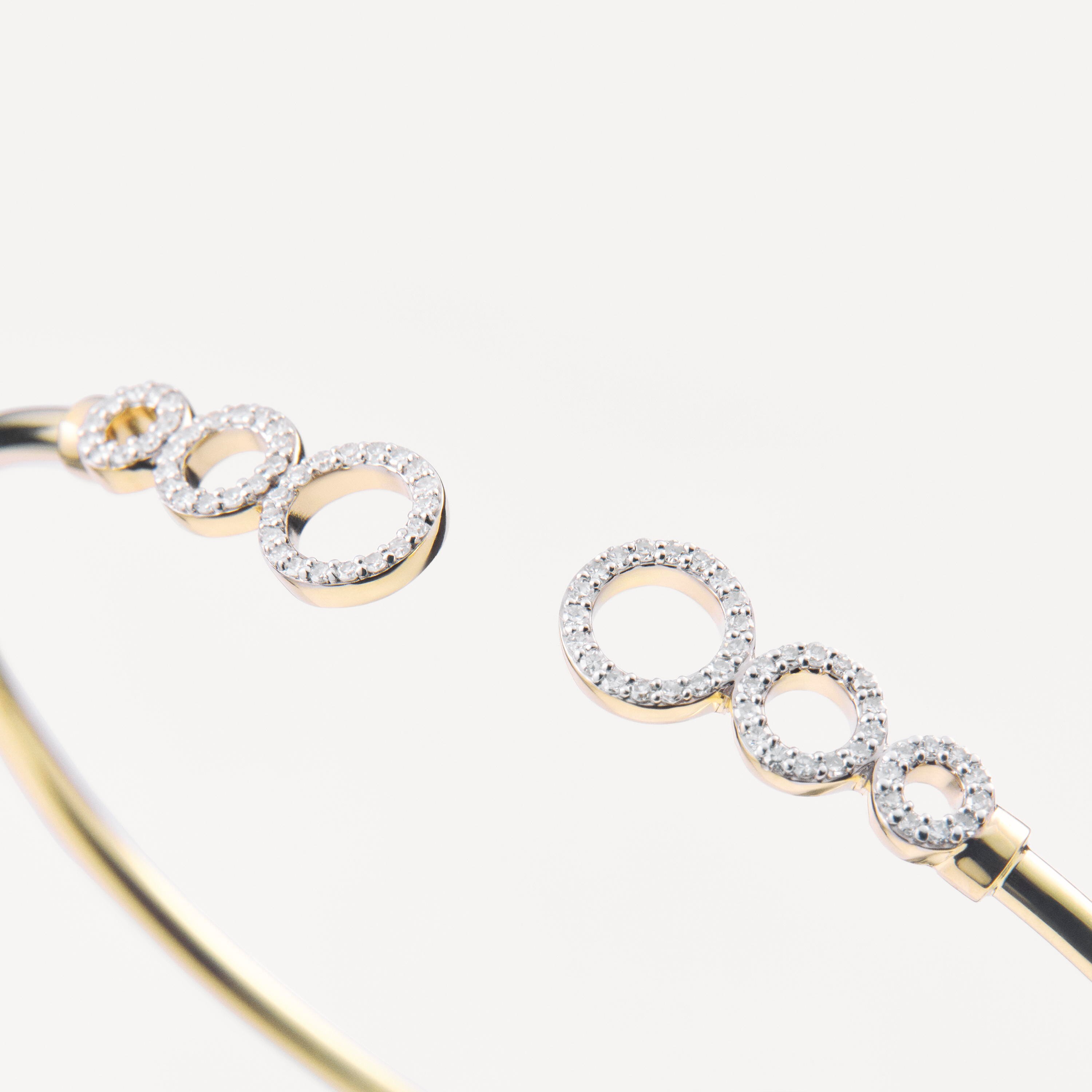 TOUS ATELIER yellow gold bangle with diamonds