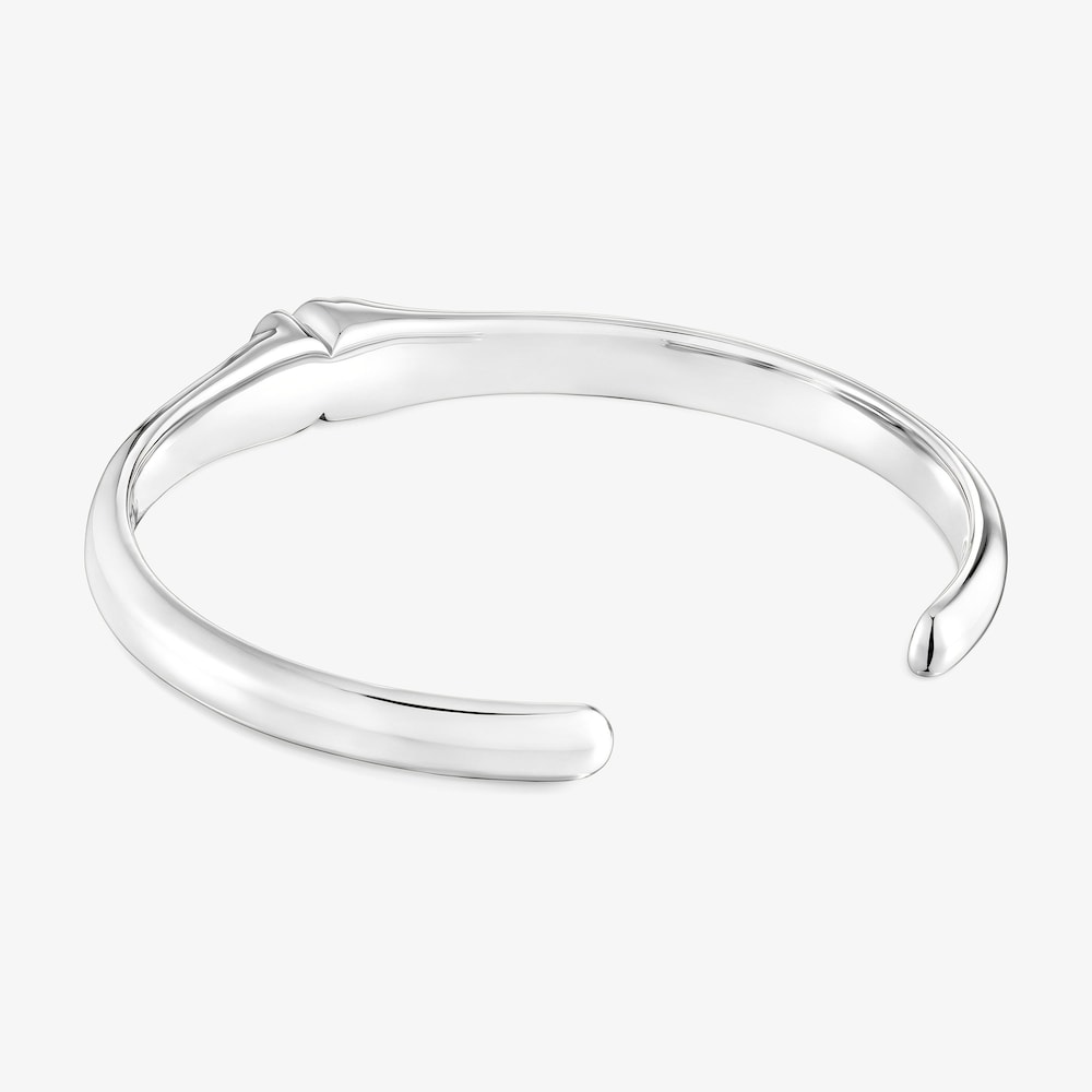 Silver Bangle with 10mm bear motif in onyx TOUS Icon Color