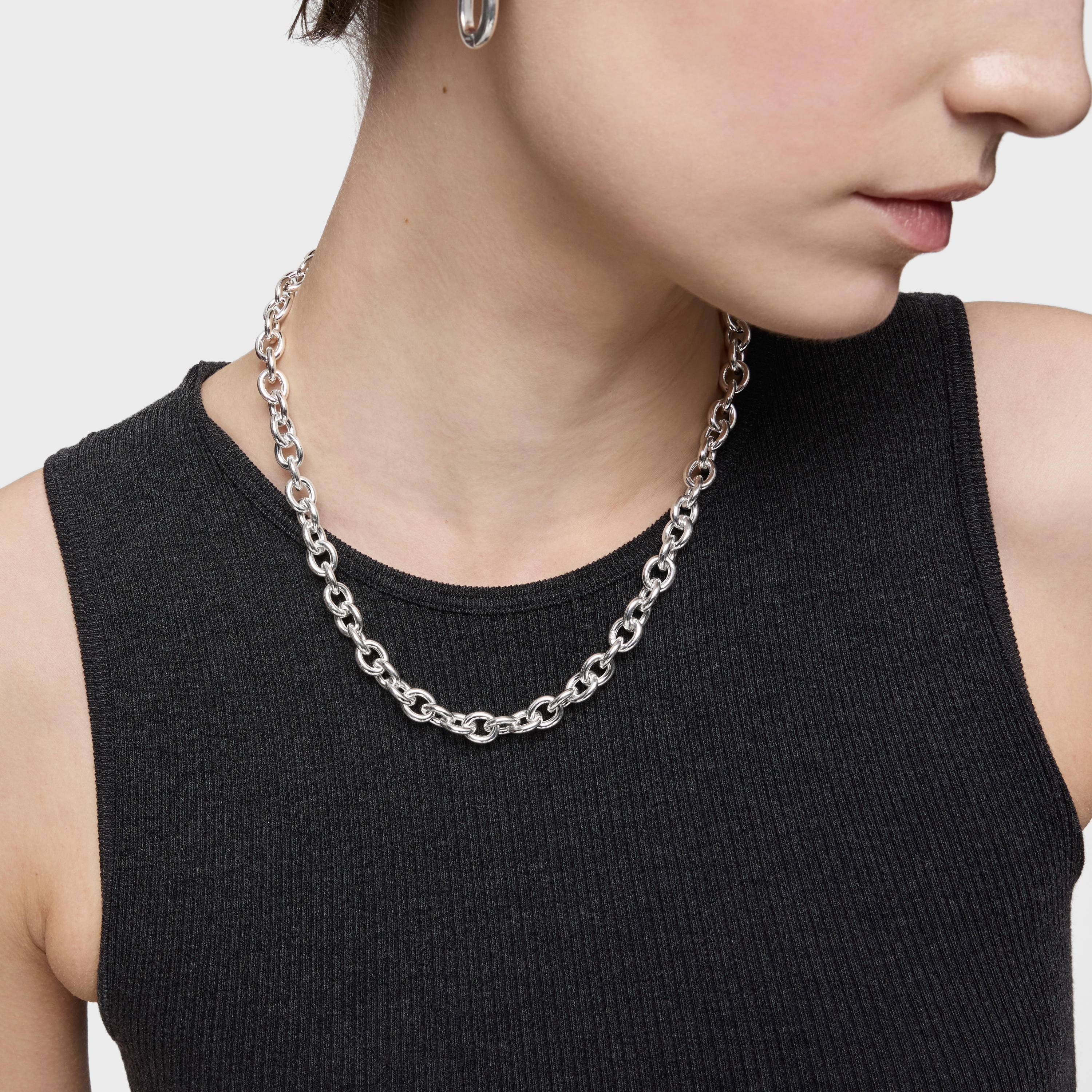 Short  cm silver Necklace TOUS Basics
