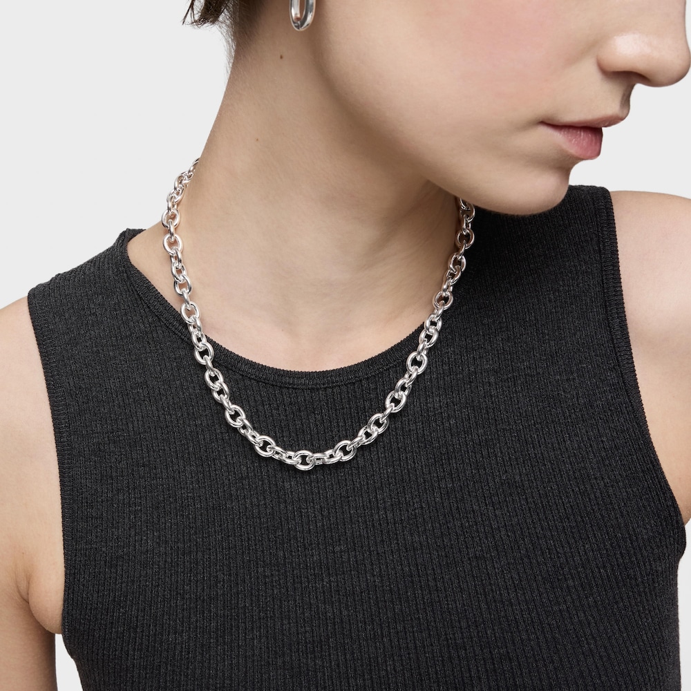 Collar corto de plata 48 cm Basic