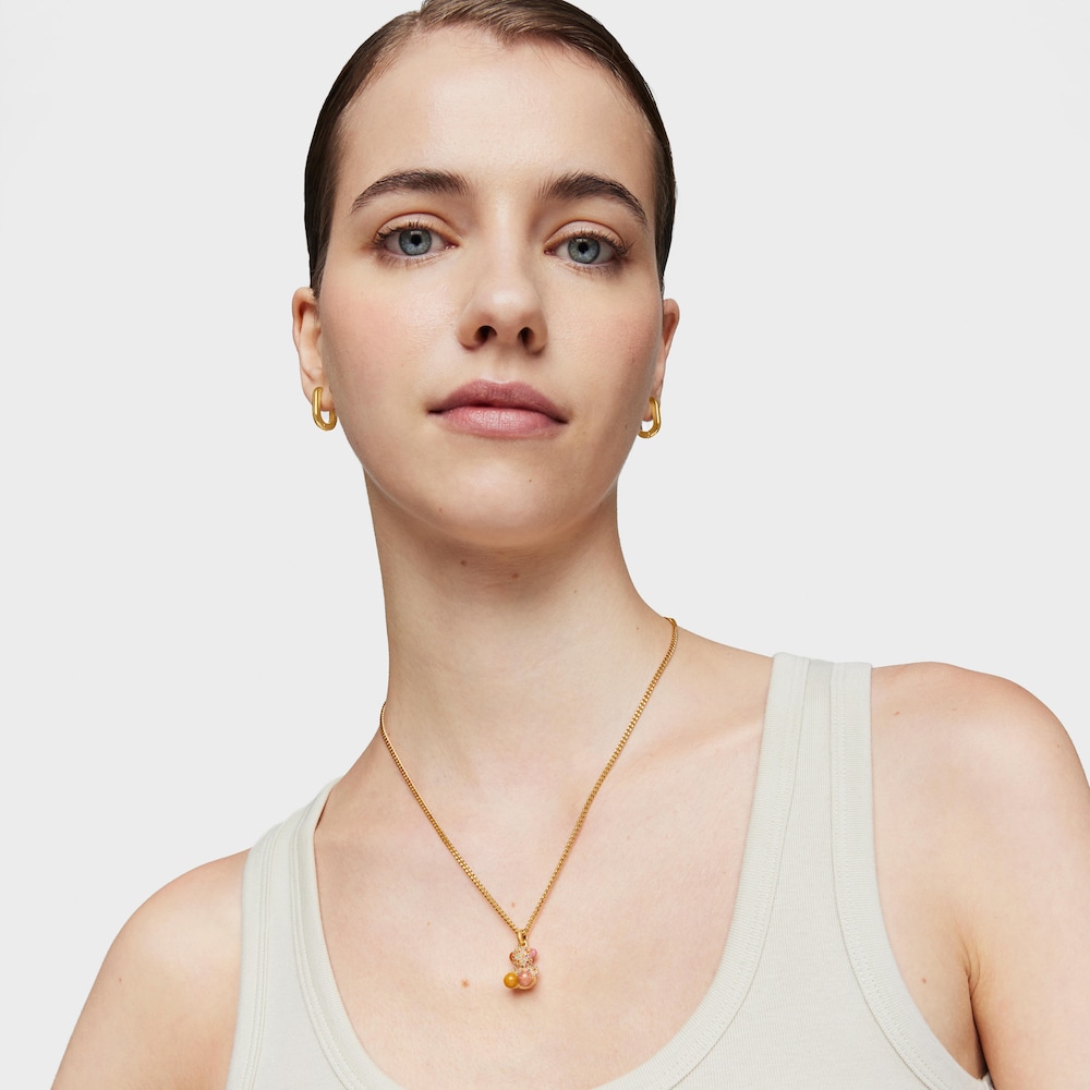 18K gold vermeil vibration bear Pendant with gemstones TOUS X LEA COLOMBO