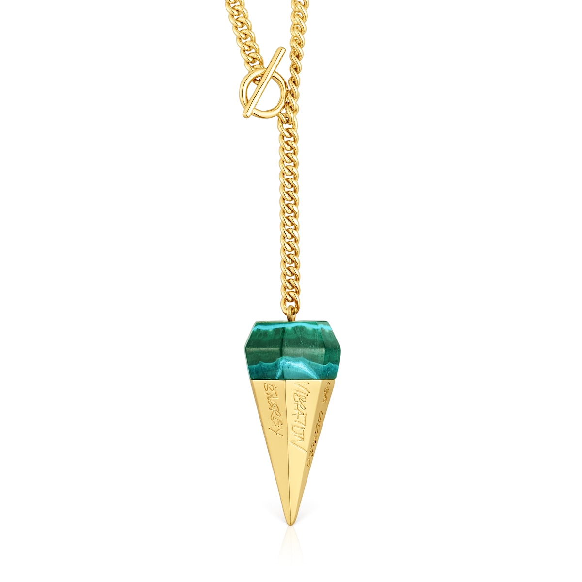 Short 18kt gold plating over silver Necklace with chrysocolla malachite TOUS X LEA COLOMBO