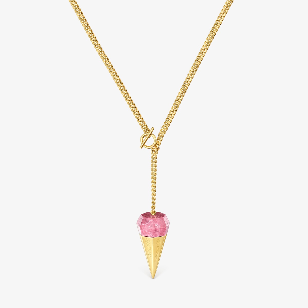 Tous - Collar Corto Con Baño De Oro 18 Kt Sobre Plata Y Thulita Tous X Lea Colombo - Rosa