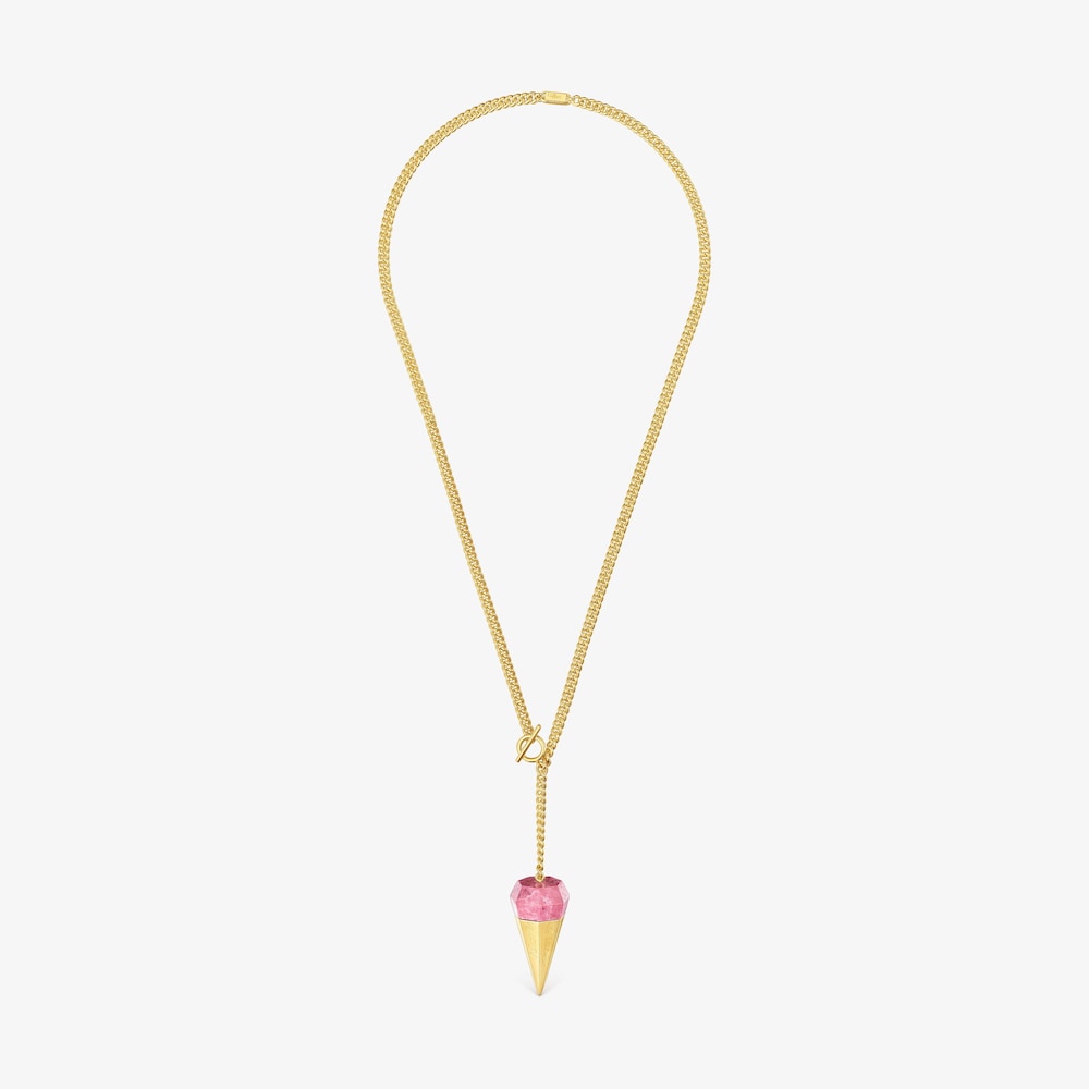 Kr&aacute;tky N&aacute;hrdeln&iacute;k s&nbsp;18&nbsp;kt pozl&aacute;ten&iacute;m na striebre s&nbsp;thulitom LEA COLOMBO X TOUS