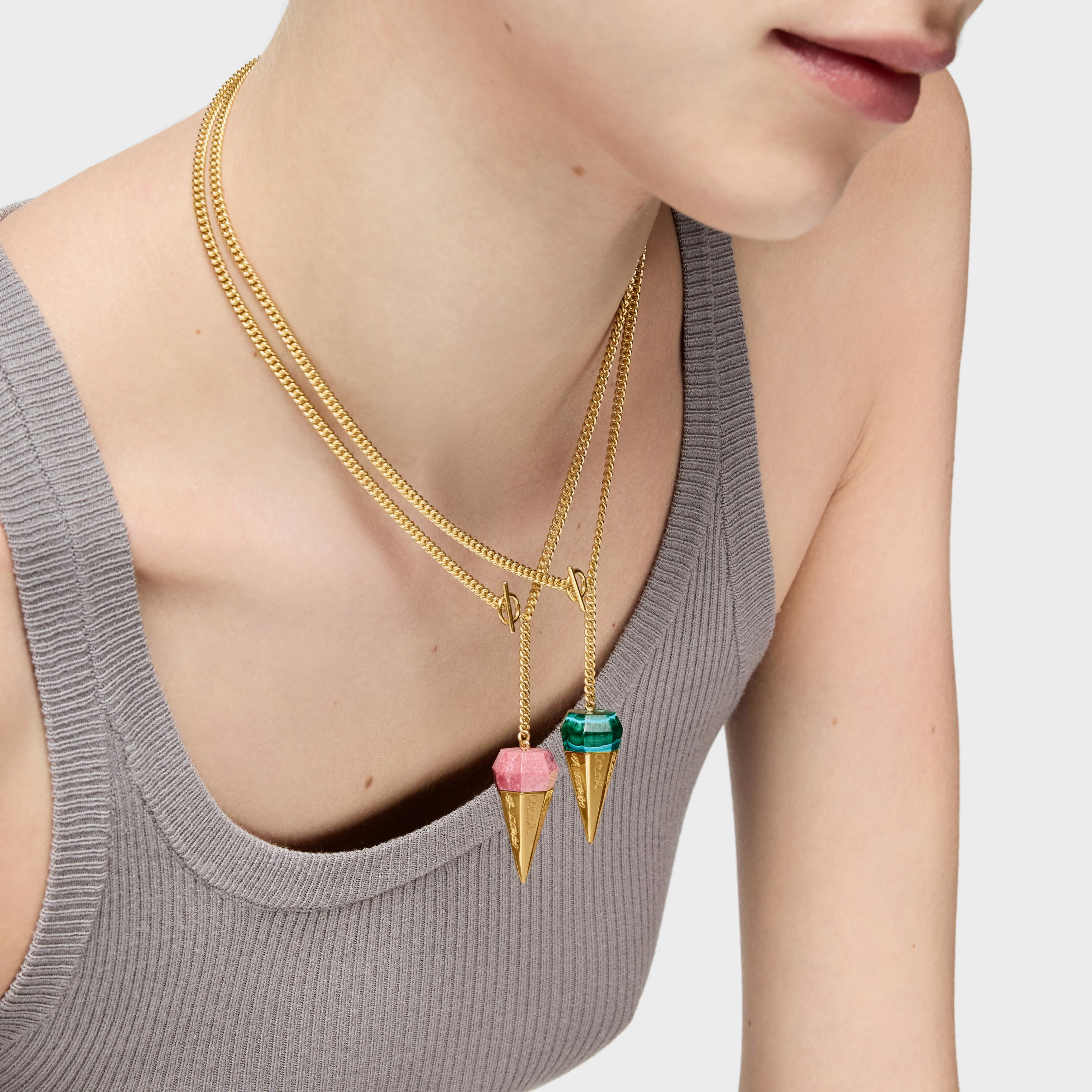 Short 18K gold vermeil Necklace with tulitha TOUS X LEA COLOMBO