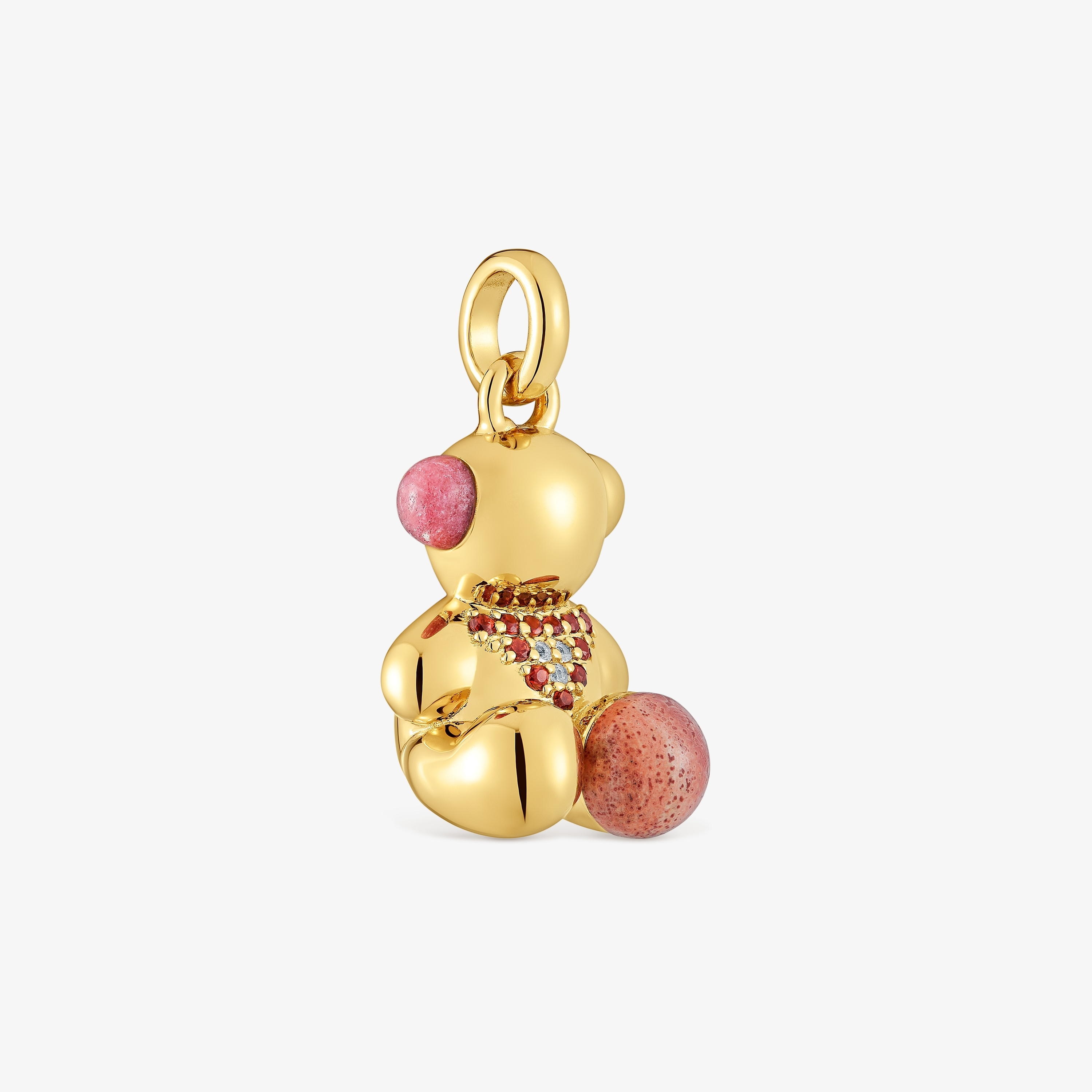 18K gold vermeil love bear Pendant with gemstones TOUS X LEA COLOMBO