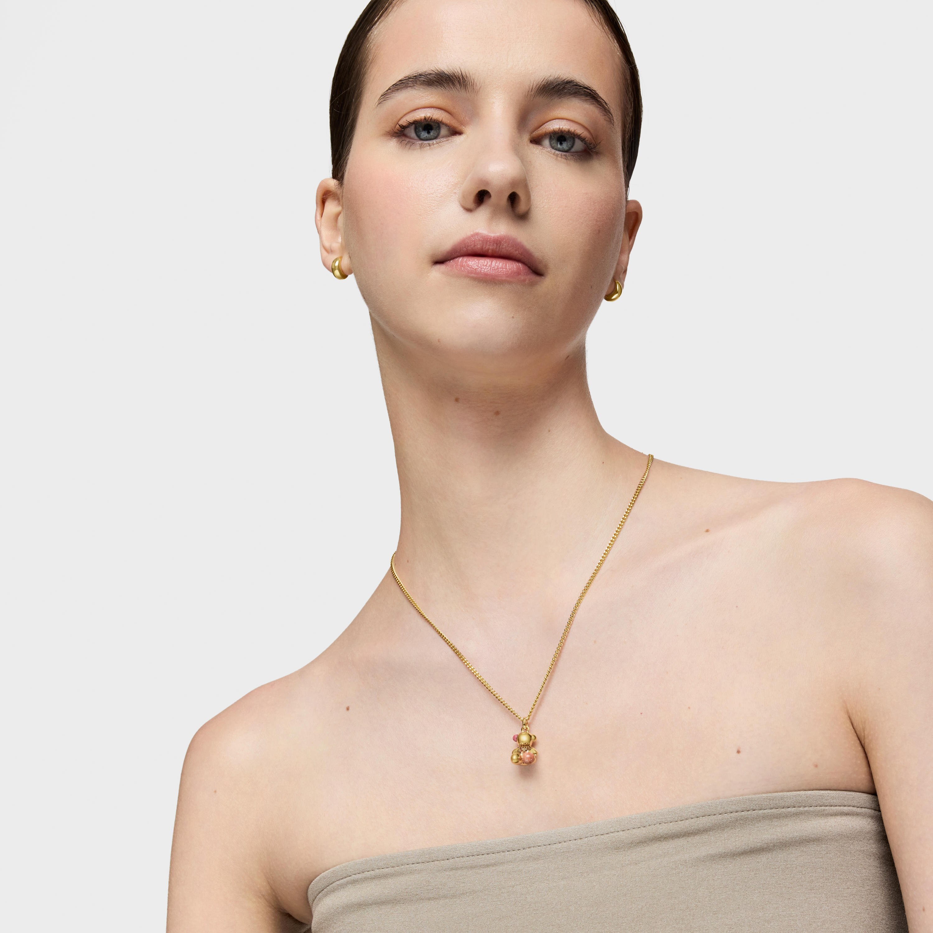 18K gold vermeil love bear Pendant with gemstones TOUS X LEA COLOMBO