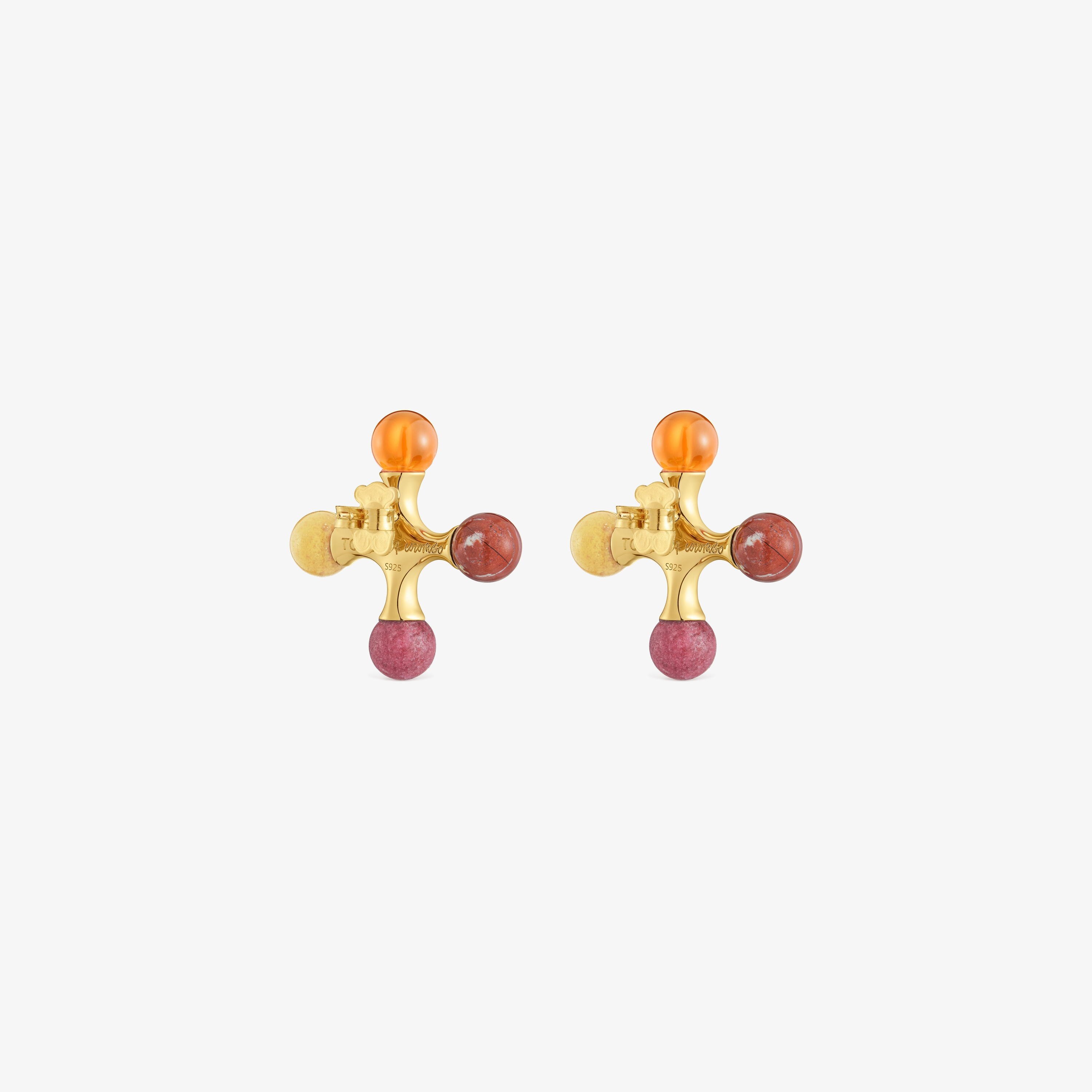 18K gold vermeil Earrings with gemstones TOUS X LEA COLOMBO