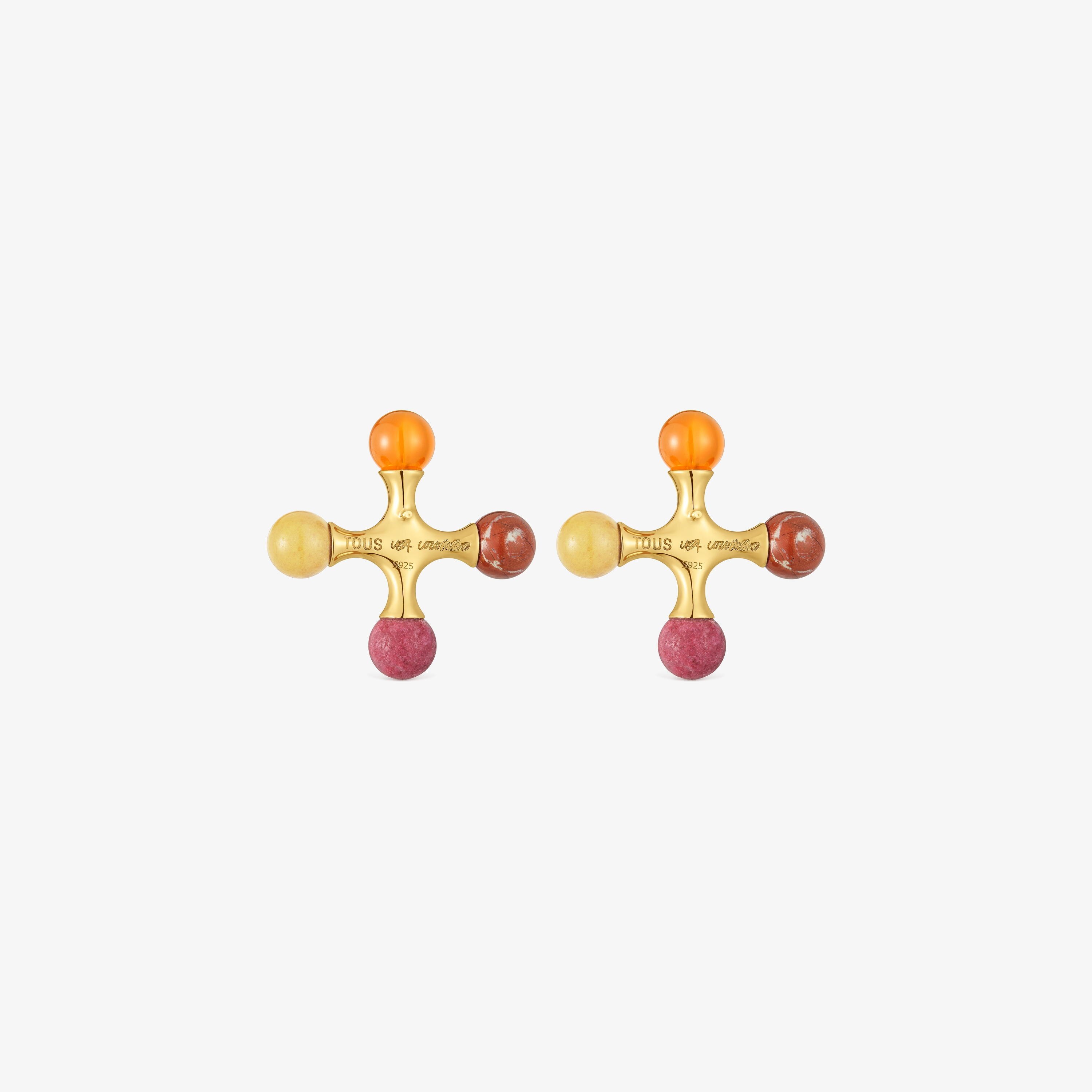 18K gold vermeil Earrings with gemstones TOUS X LEA COLOMBO